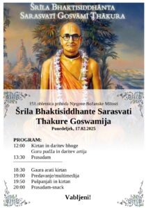POJAVITEV-BHAKTISIDDHANTE-SARASVATI-THAKURJA FESTIVAL 